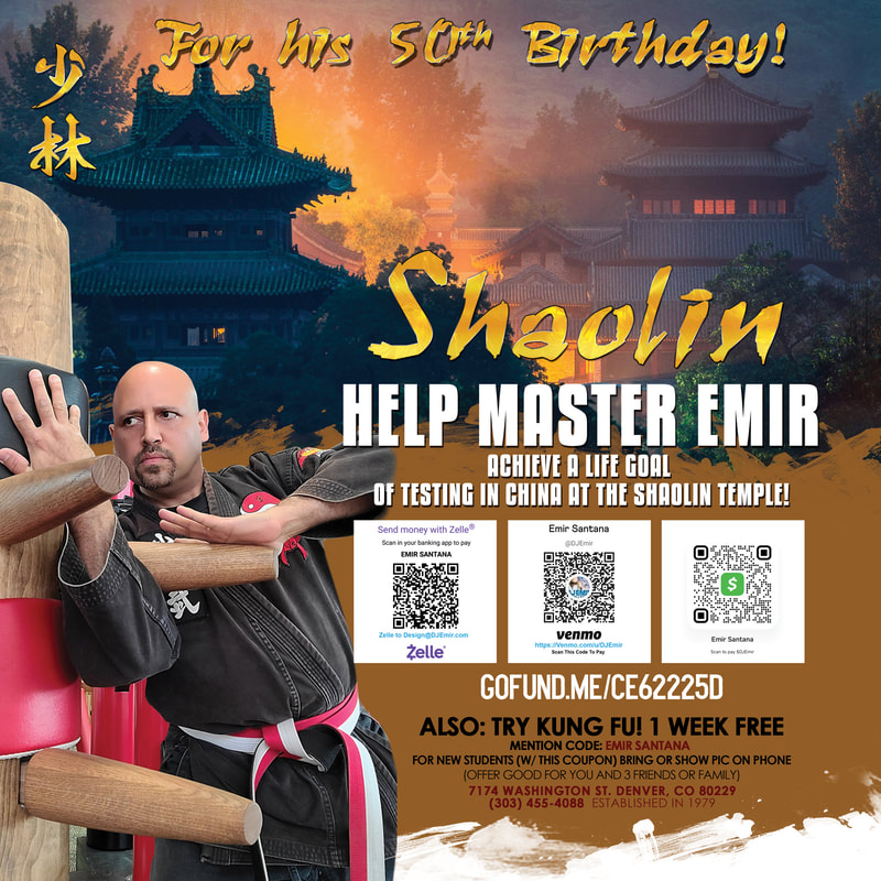Help Sr. Master Emir Achieve A Life Goal of Testing At The Shaolin Temple China for his 8th Degree Black belt test in  Shaolin Kung Fu