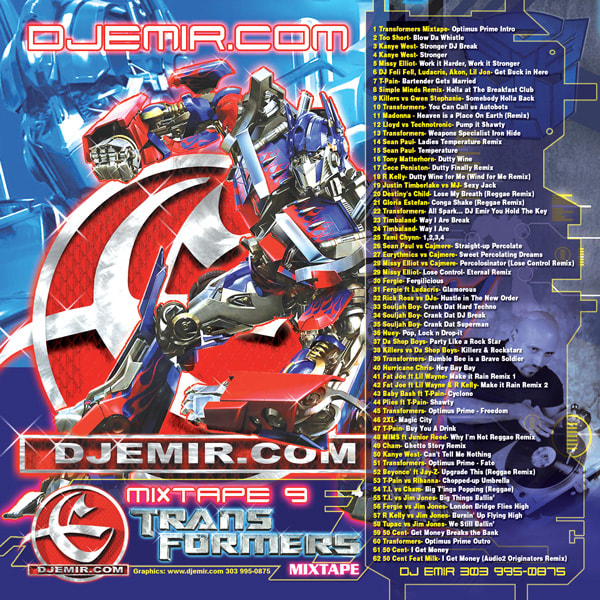 Mixtape Cover Design for the Transformers Mixtape by DJ Emir