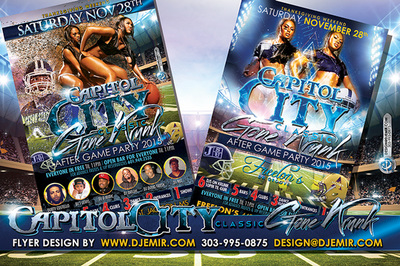 Capitol City Classic Gone Crunk After Party Flyer design