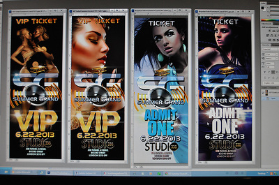 Studio Summer Grand Tickets and VIP Ticket Graphic Designs Screenshot