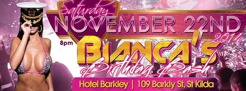 Bianca's Fly and Sexy Birthday Bash Facebook Banner Flyer Design