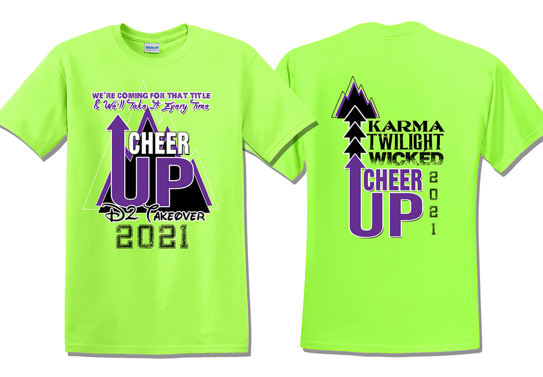 Cheer Up D2 Summit 2021 T-Shirt design In Requested Neon Lime Green