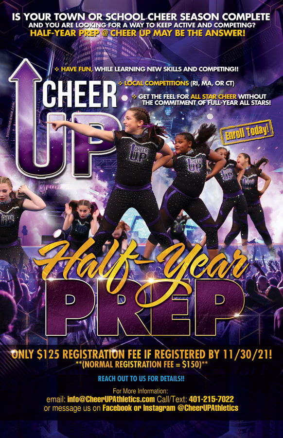 Cheer UP Athletics Half-Year Prep Magazine Ad Design  and Flyer design November Edition