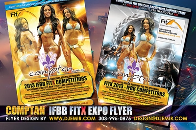 Comptan 2013 IFBB FitX and Bikini Body Expo Flyer design