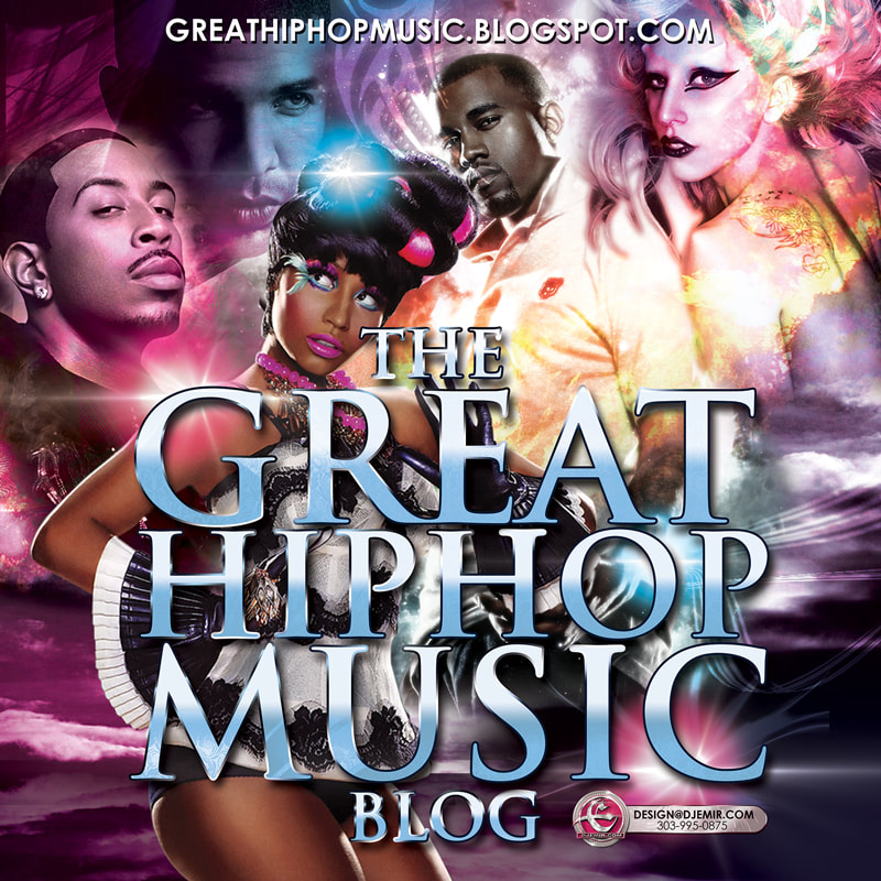 The Great Hip Hop Music Blogspot Website and Instagram Banner Design Ludacris Kanye West lady gaga Nicky Minaj Drake