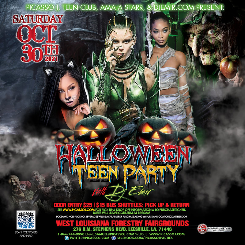 Halloween Teen Party Flyer Design Louisiana
