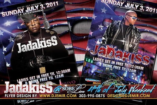 Independence Day Weekend Jadakiss Concert Flyer Design SOBE Live Florida Flyer Design