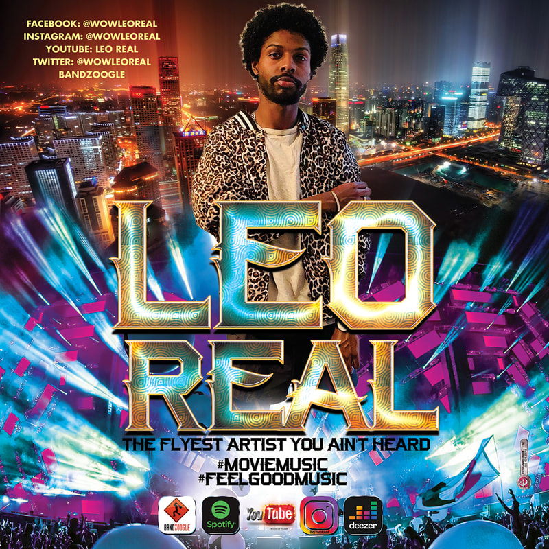 Leo Real Artist Promo Pack Facebook and Instagram flyer and web banner design